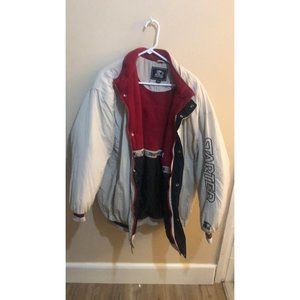Vintage 90s Starter embroidered jacket spell out on Sleeve lined size XL